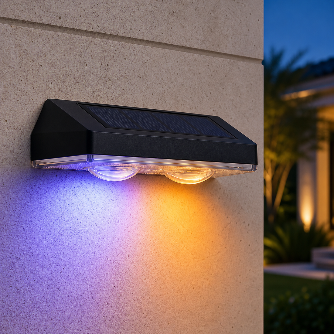 Applique solaire RGB multicolore - 1 pièce - Clôture & jardin