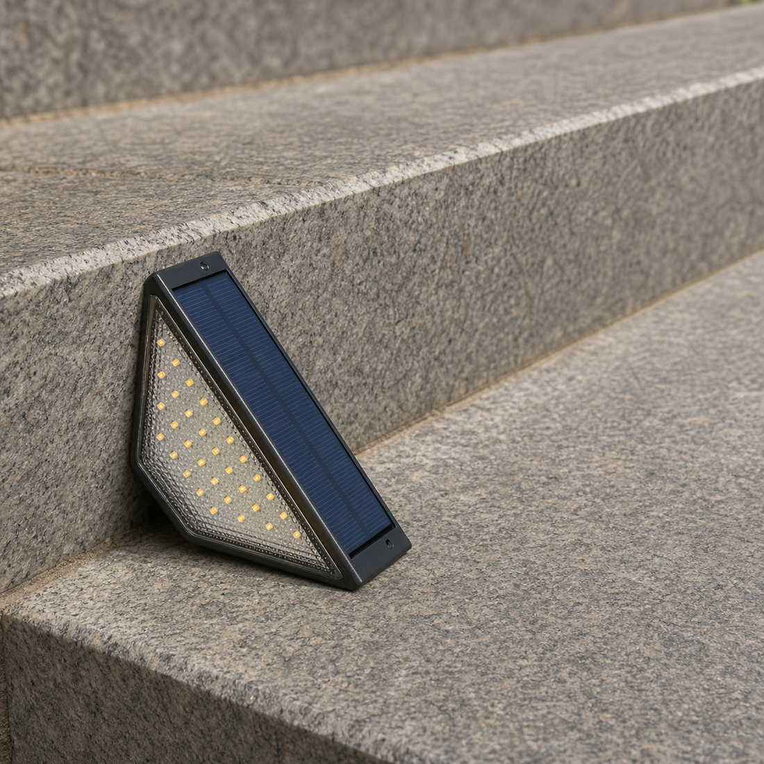 Éclairage Solaire d'Escalier – 2 pièces – Lampe de Marche LED Blanc Chaud IP65