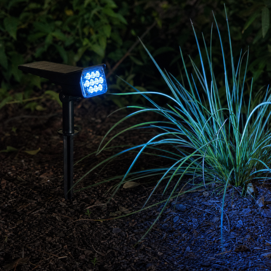 Spot Solaire RGB – 1 pièce – Projecteur de Jardin Couleur (mural ou piquet)