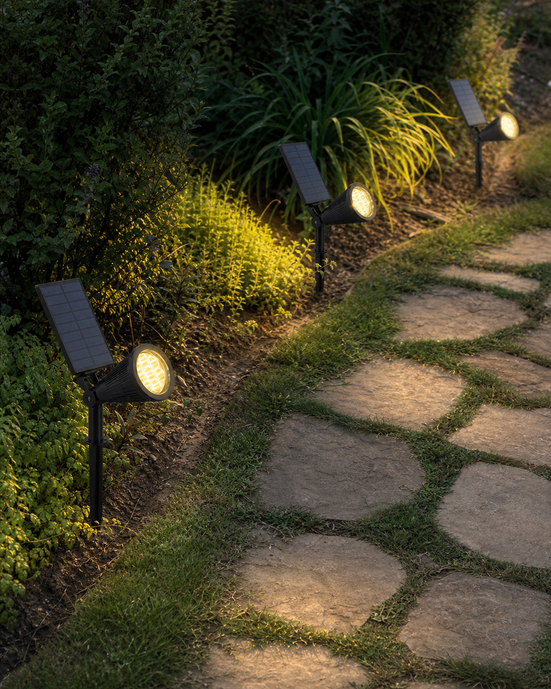 Spot Solaire Extérieur 9 LED – 1 pièce – Projecteur de Jardin Orientable IP65