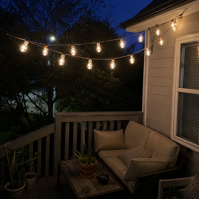 Guirlande Solaire Extérieure – Ampoules Edison LED (8 modes)