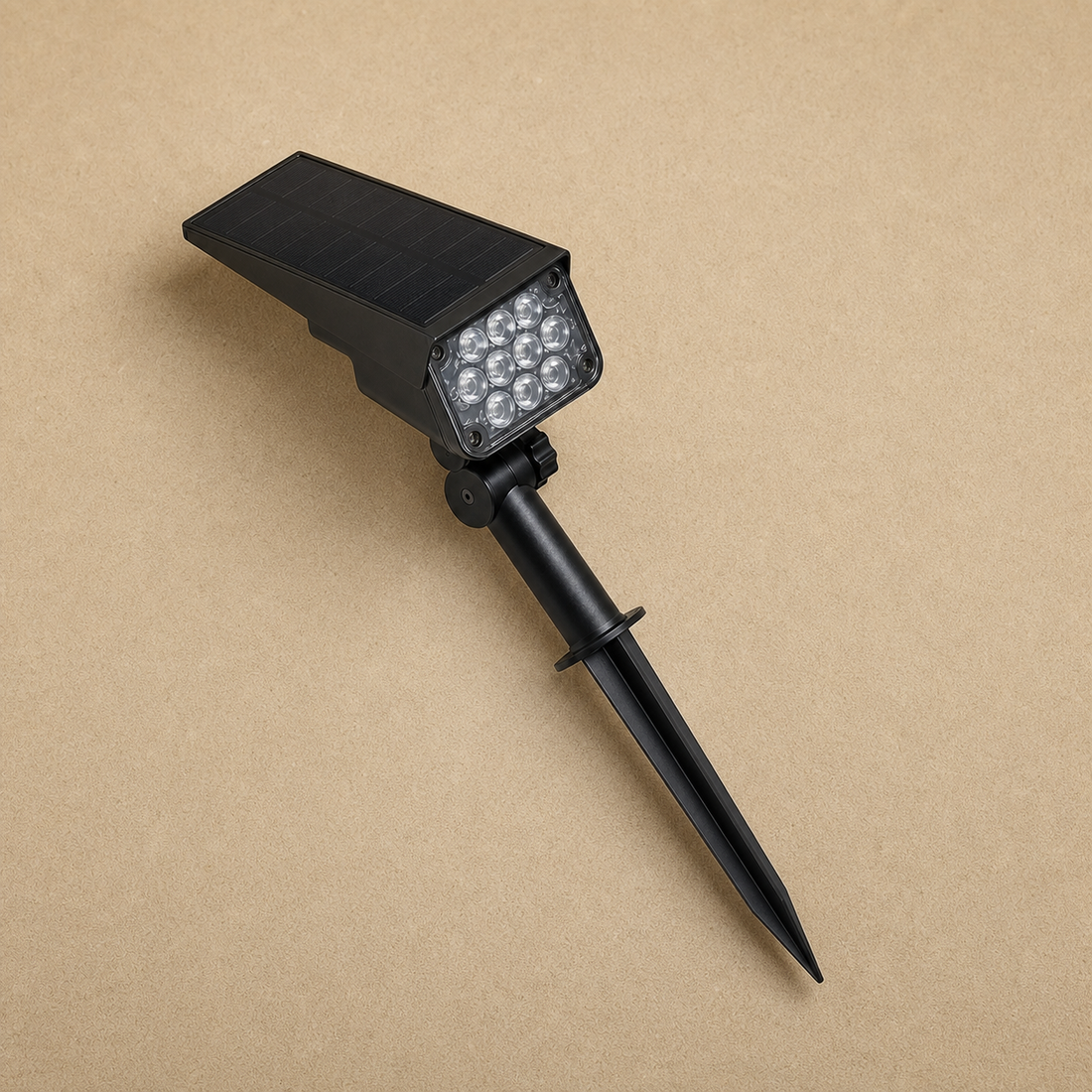 Spot Solaire Extérieur Premium – 1 pièce – Projecteur Orientable 2 Têtes IP65
