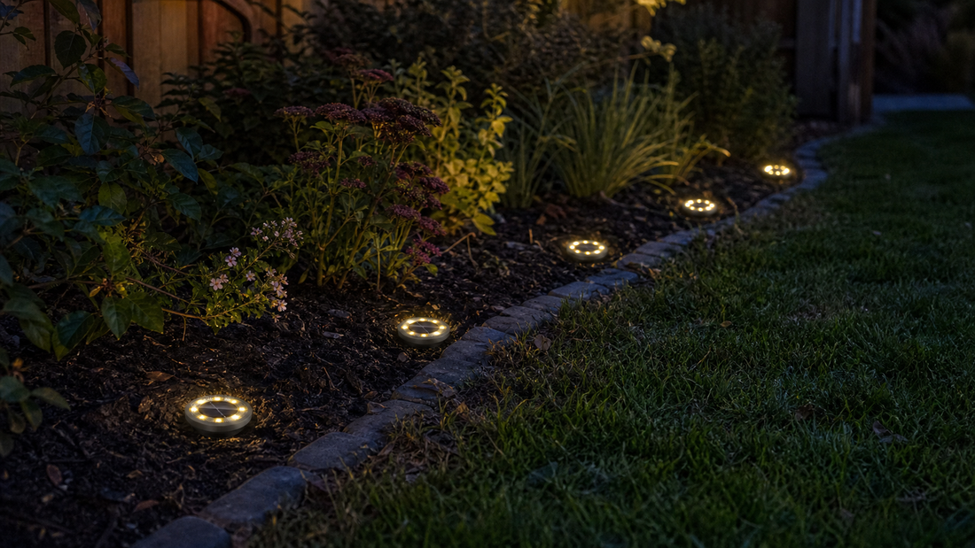 Borne Solaire Encastrable  – 4 pièces – Spot de Sol LED pour Allée & Jardin IP65