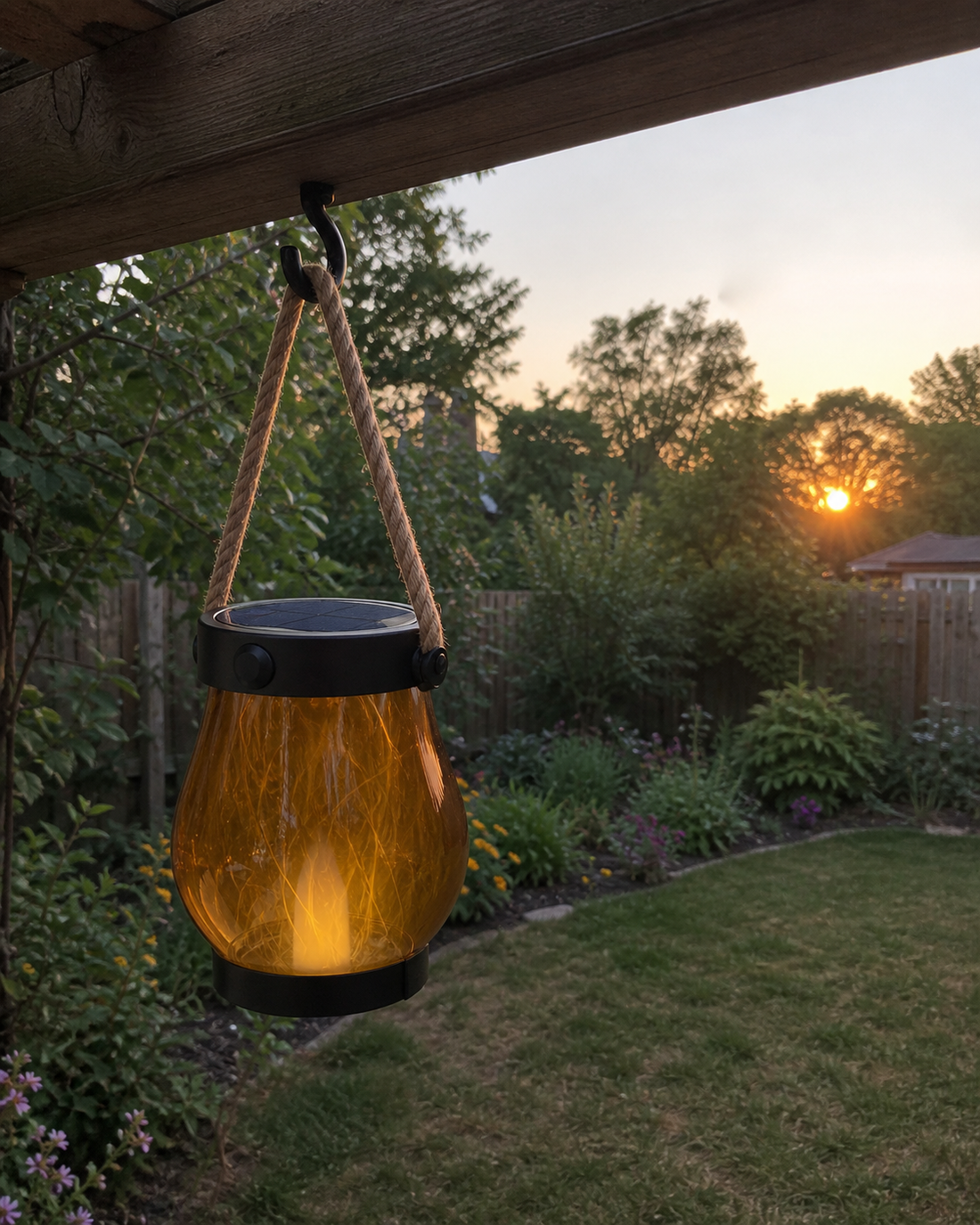 Lanterne Solaire à Flamme – Suspension Effet Flamme Dansante