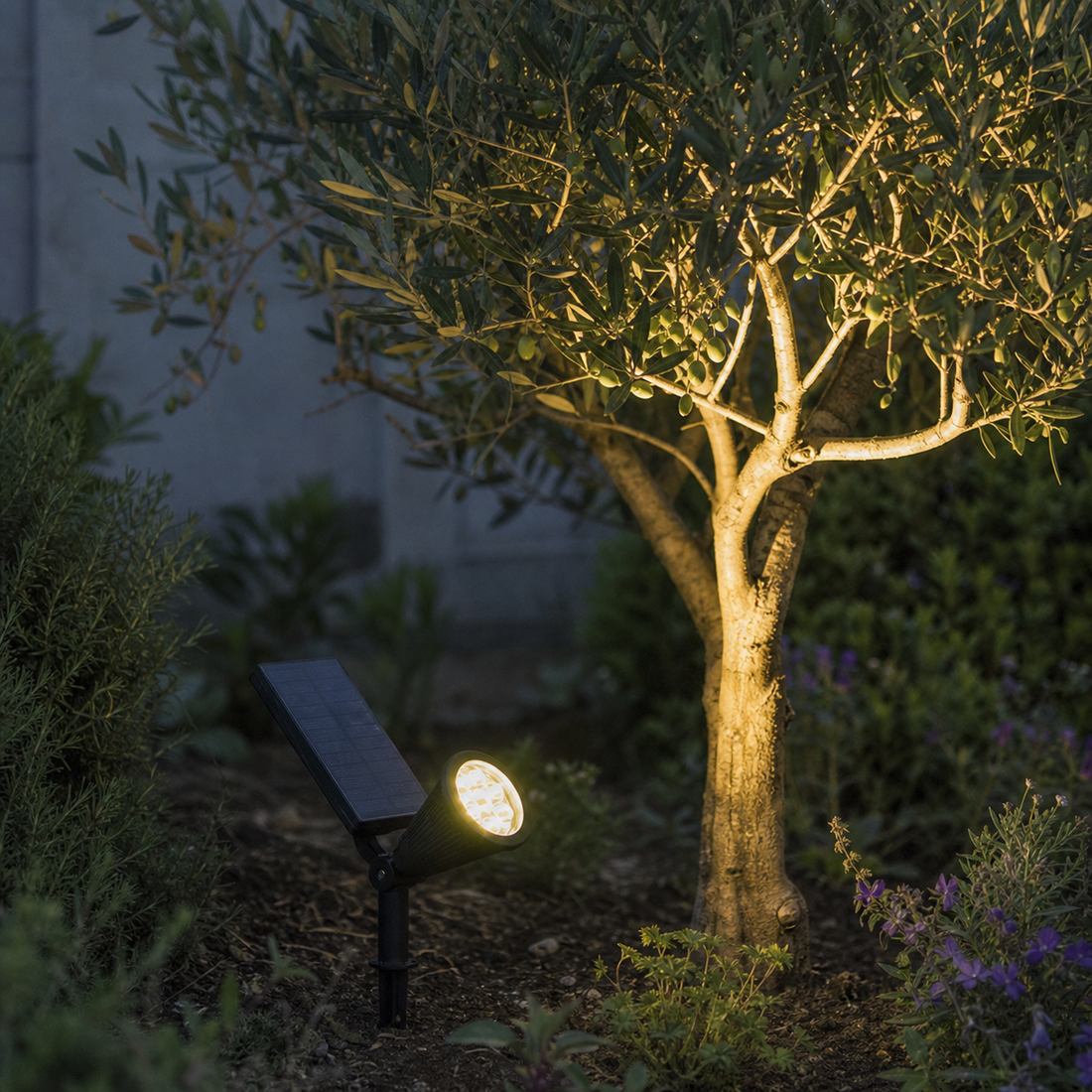 Spot Solaire Extérieur 9 LED – 1 pièce – Projecteur de Jardin Orientable IP65