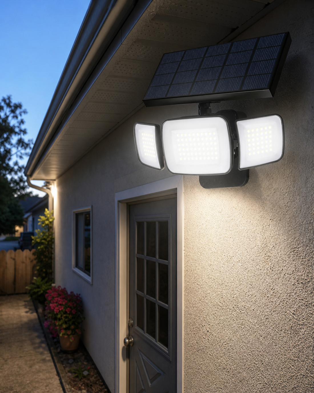 Applique Solaire à Détecteur de Mouvement – Projecteur de Sécurité Extérieur
