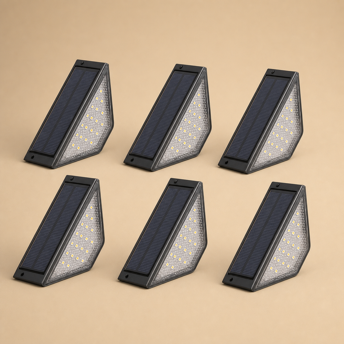 Éclairage Solaire d'Escalier – 2 pièces – Lampe de Marche LED Blanc Chaud IP65